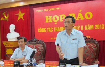 Phó Tổng Thanh tra Chính phủ Ngô Văn Khánh thông tin về tiến độ nhiều cuộc thanh tra quan trọng.